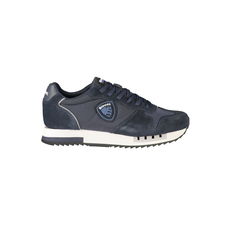 Blauer Blue Polyester Athletic Sneakers for Men