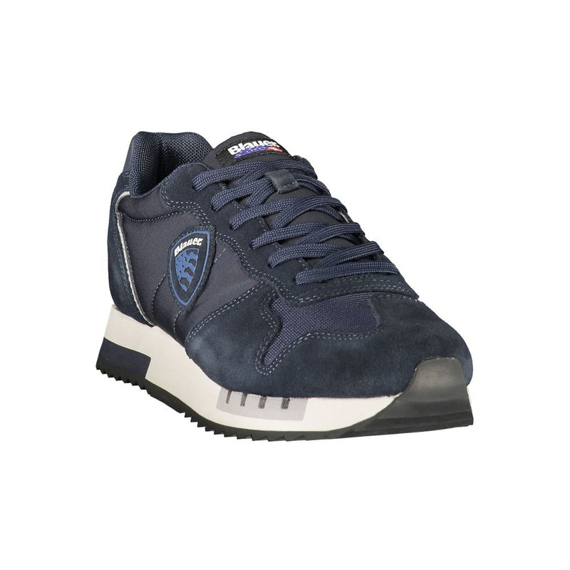 Blauer Blue Polyester Athletic Sneakers for Men