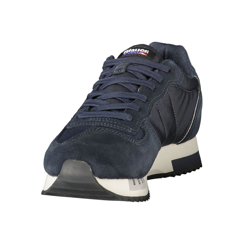 Blauer Blue Polyester Athletic Sneakers for Men
