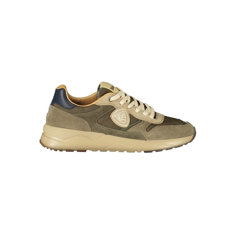 Blauer Green Polyester Athletic Sneakers for Men