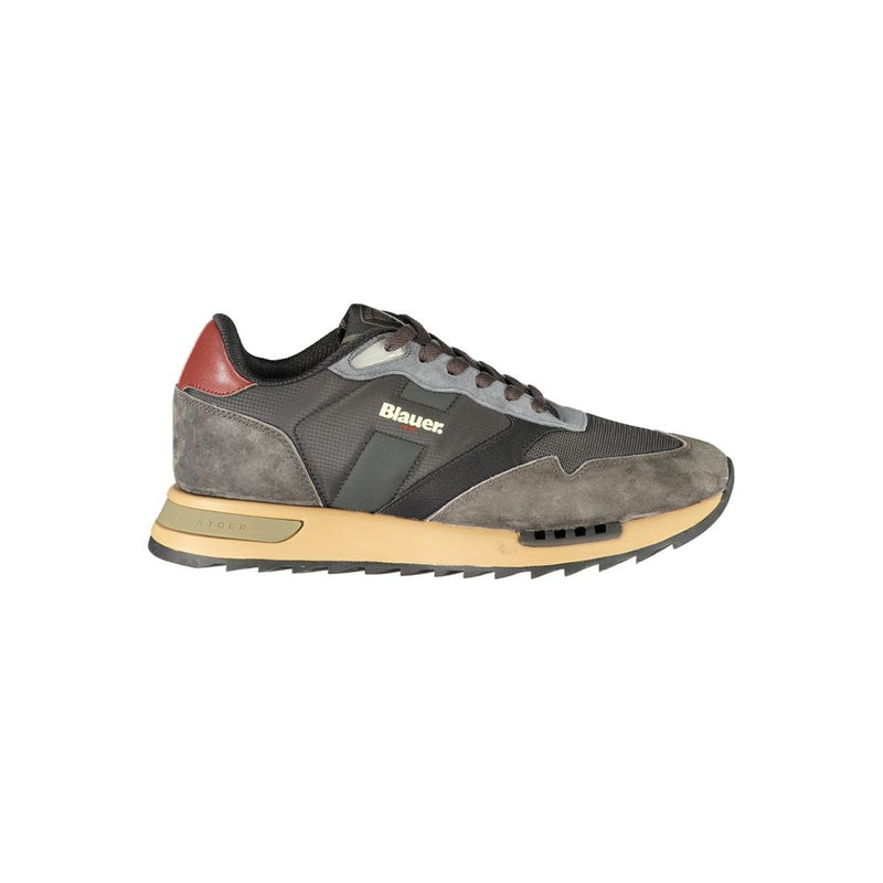Blauer Black Polyester Athletic Sneakers for Men
