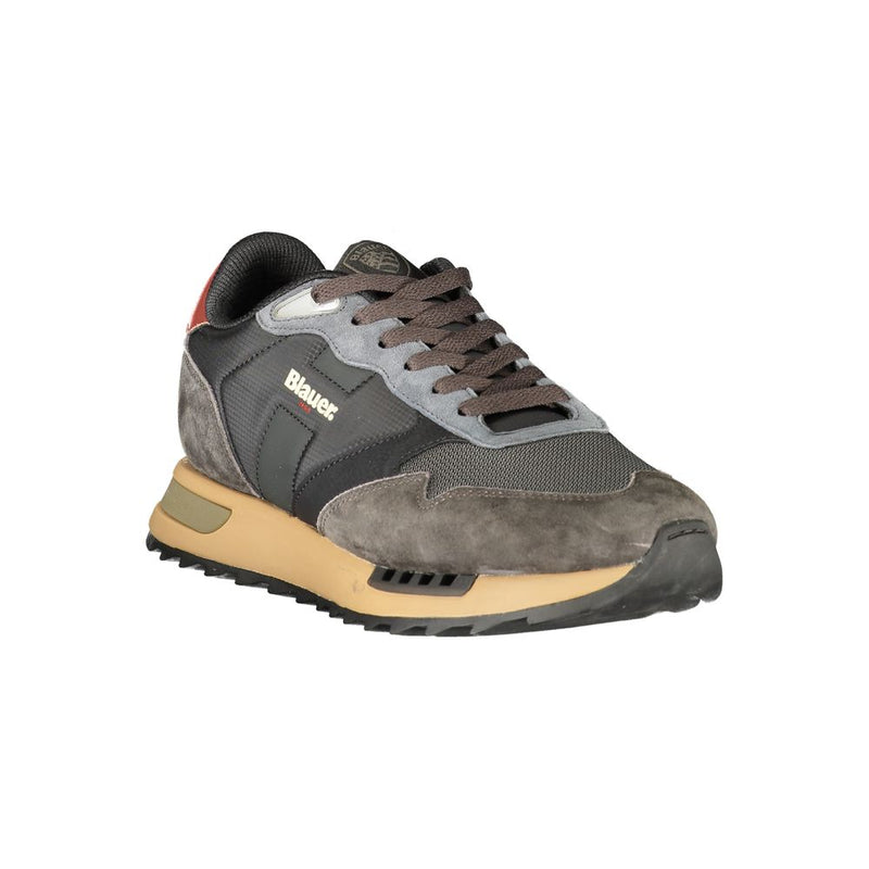 Blauer Black Polyester Athletic Sneakers for Men