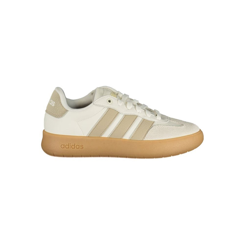 Adidas White Polyester Athletic Sneakers for Women
