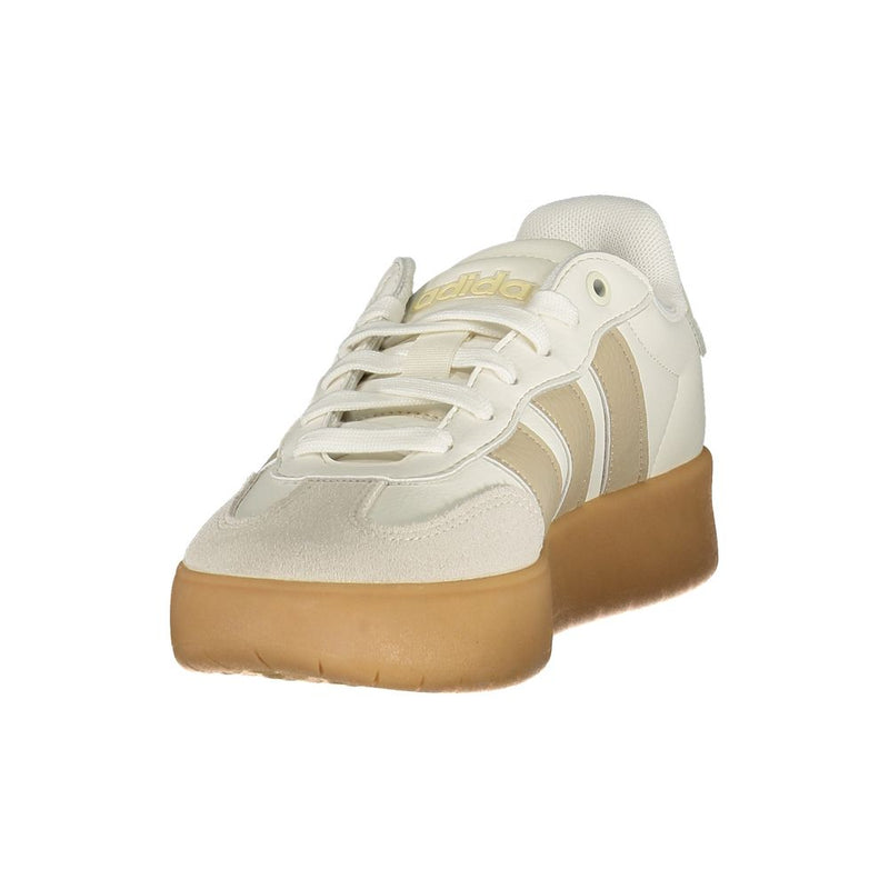 Adidas White Polyester Athletic Sneakers for Women