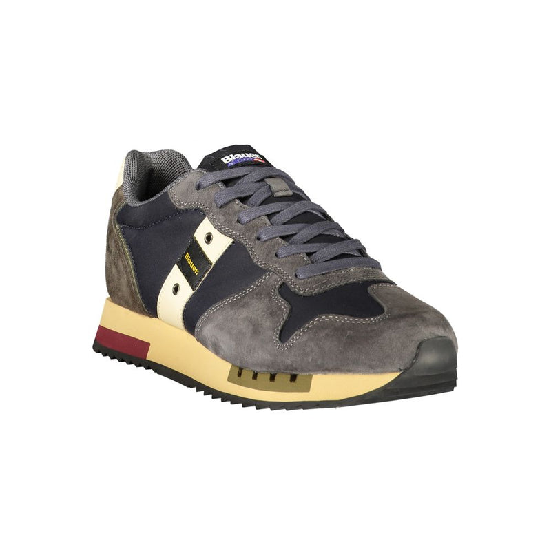 Blauer Blue Polyester Athletic Sneakers for Men
