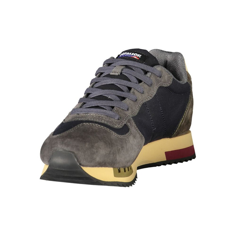 Blauer Blue Polyester Athletic Sneakers for Men