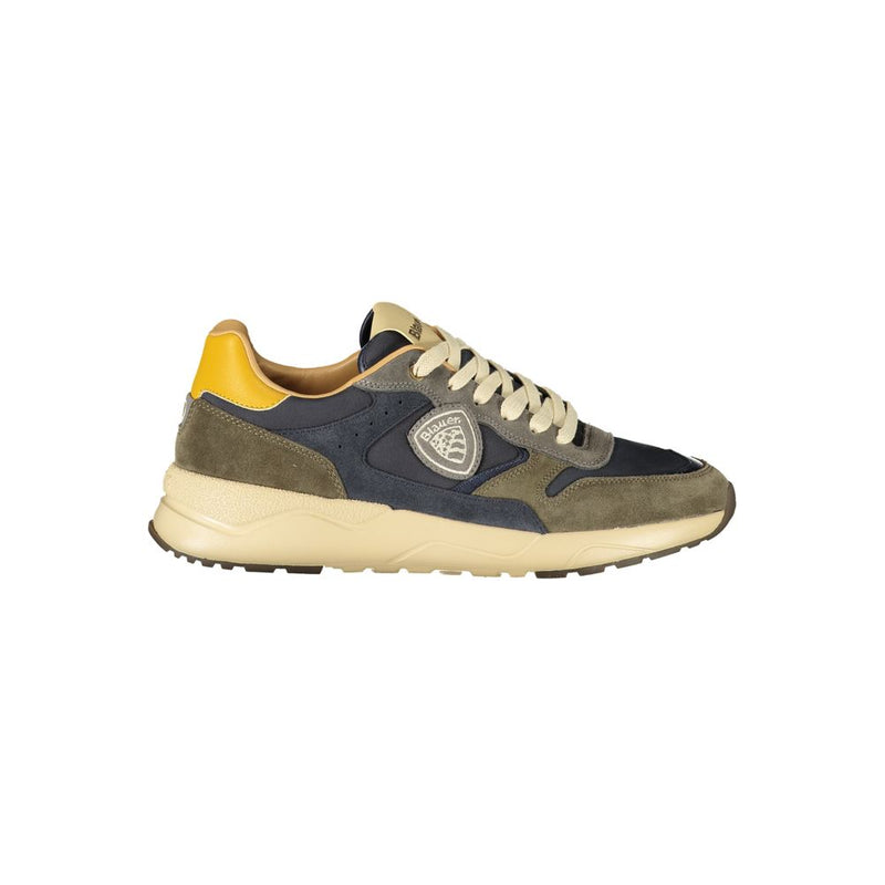 Blauer Green Polyester Athletic Sneakers for Men