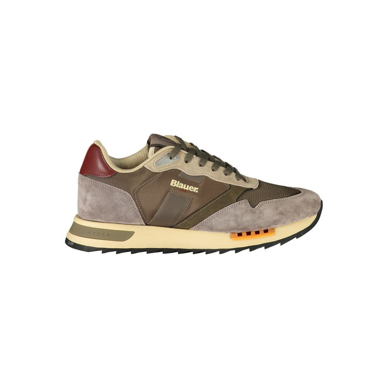 Blauer Green Polyester Athletic Sneakers for Men