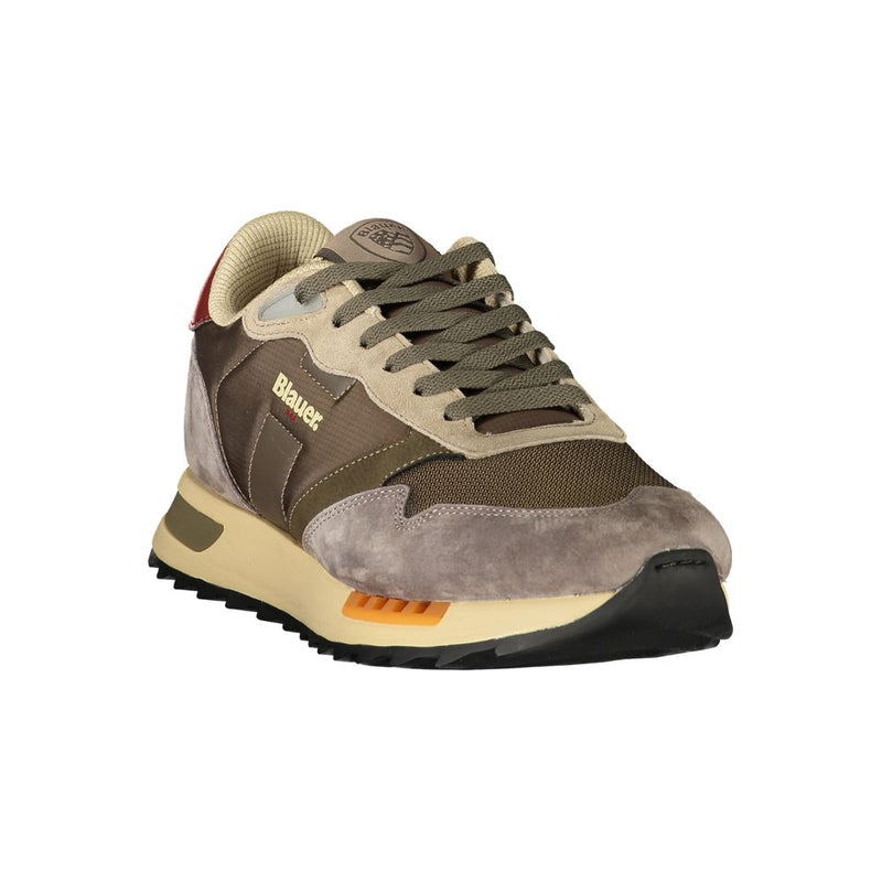 Blauer Green Polyester Athletic Sneakers for Men