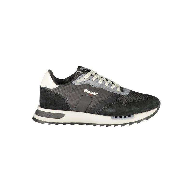 Blauer Black Polyester Athletic Sneakers for Men