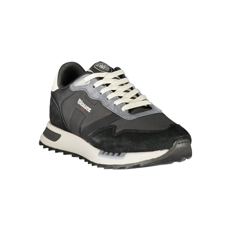 Blauer Black Polyester Athletic Sneakers for Men