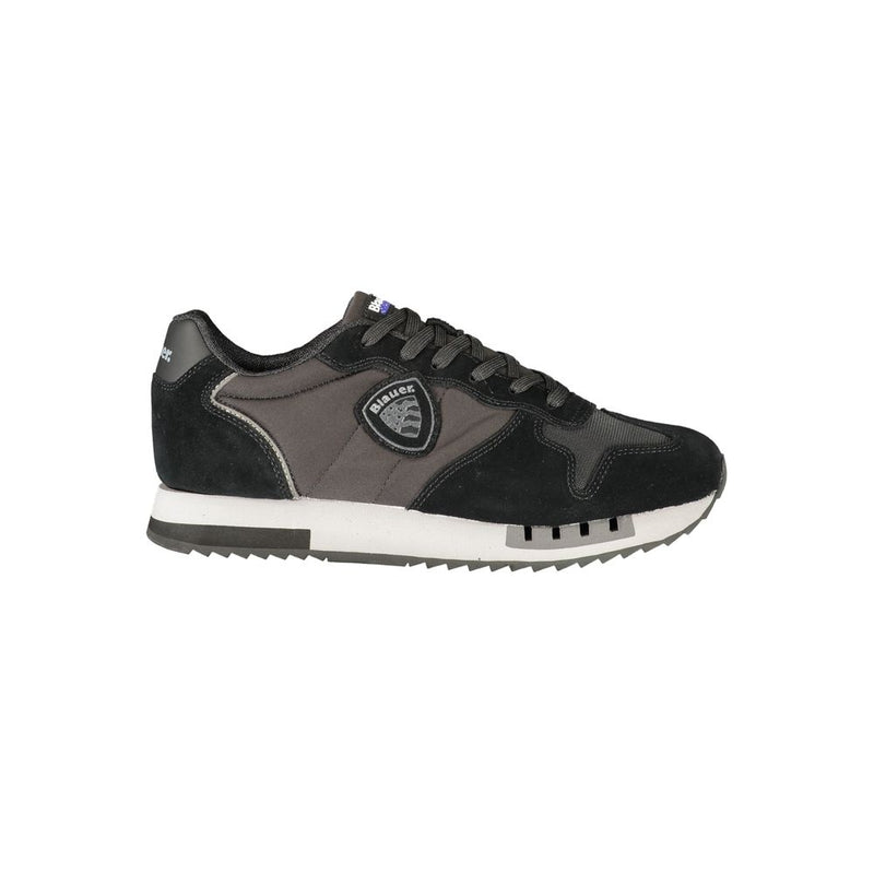 Blauer Black Polyester Athletic Sneakers for Men