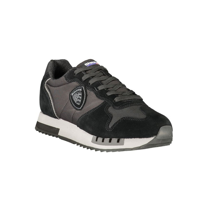 Blauer Black Polyester Athletic Sneakers for Men