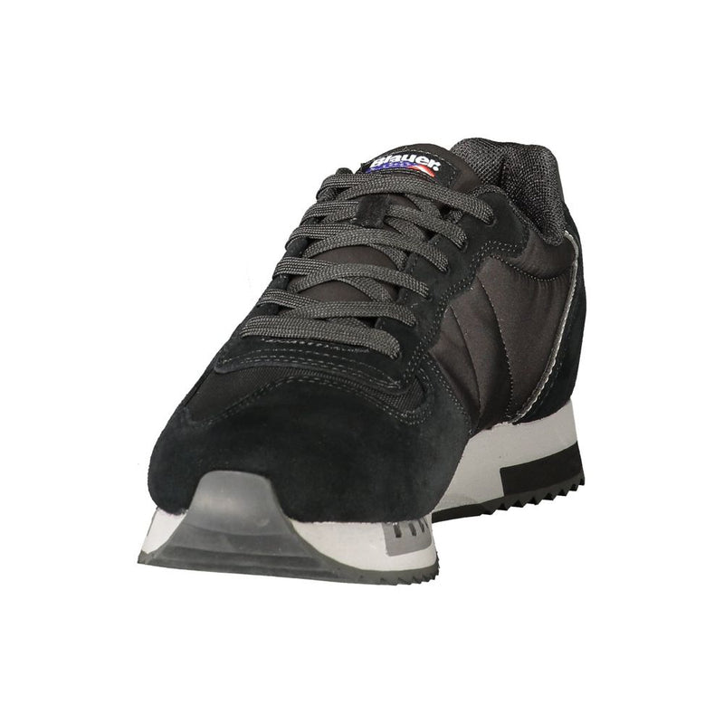 Blauer Black Polyester Athletic Sneakers for Men