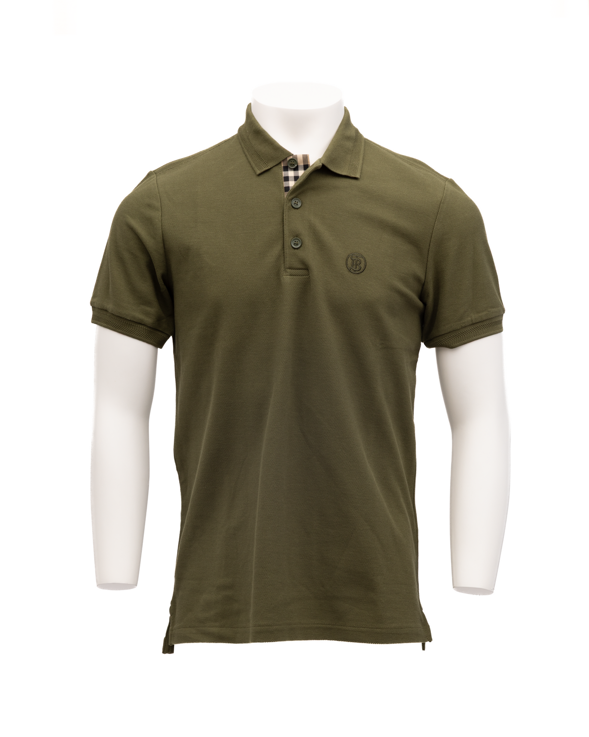 Burberry Olive Cotton Polo Shirts
