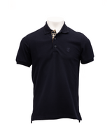 Burberry Coal Blue Cotton Polo Shirt