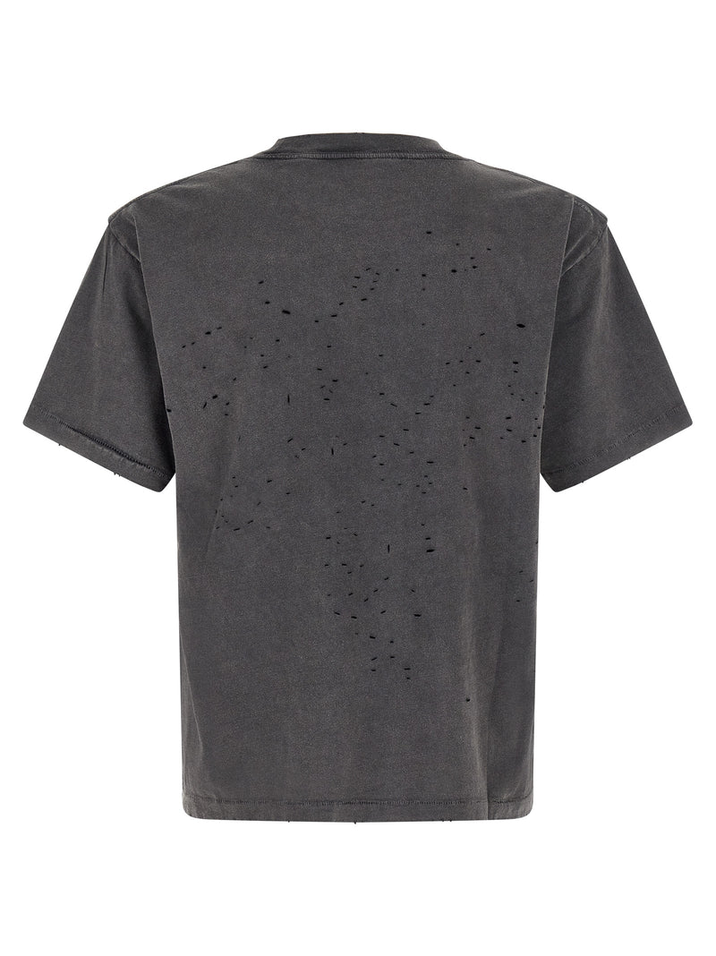 SATISFY Gray Cotton T-Shirt - Performance Meets Style