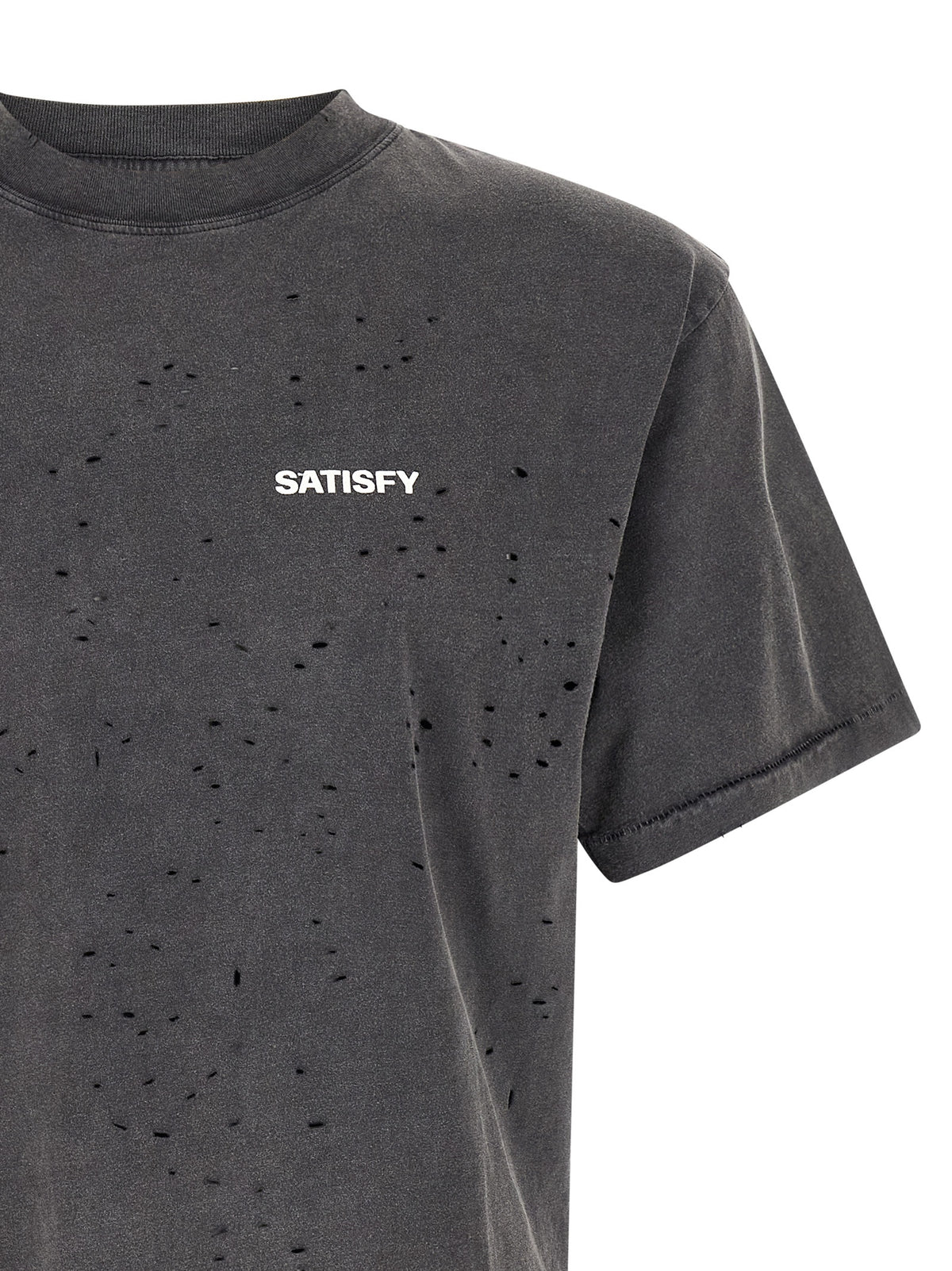 SATISFY Gray Cotton T-Shirt
