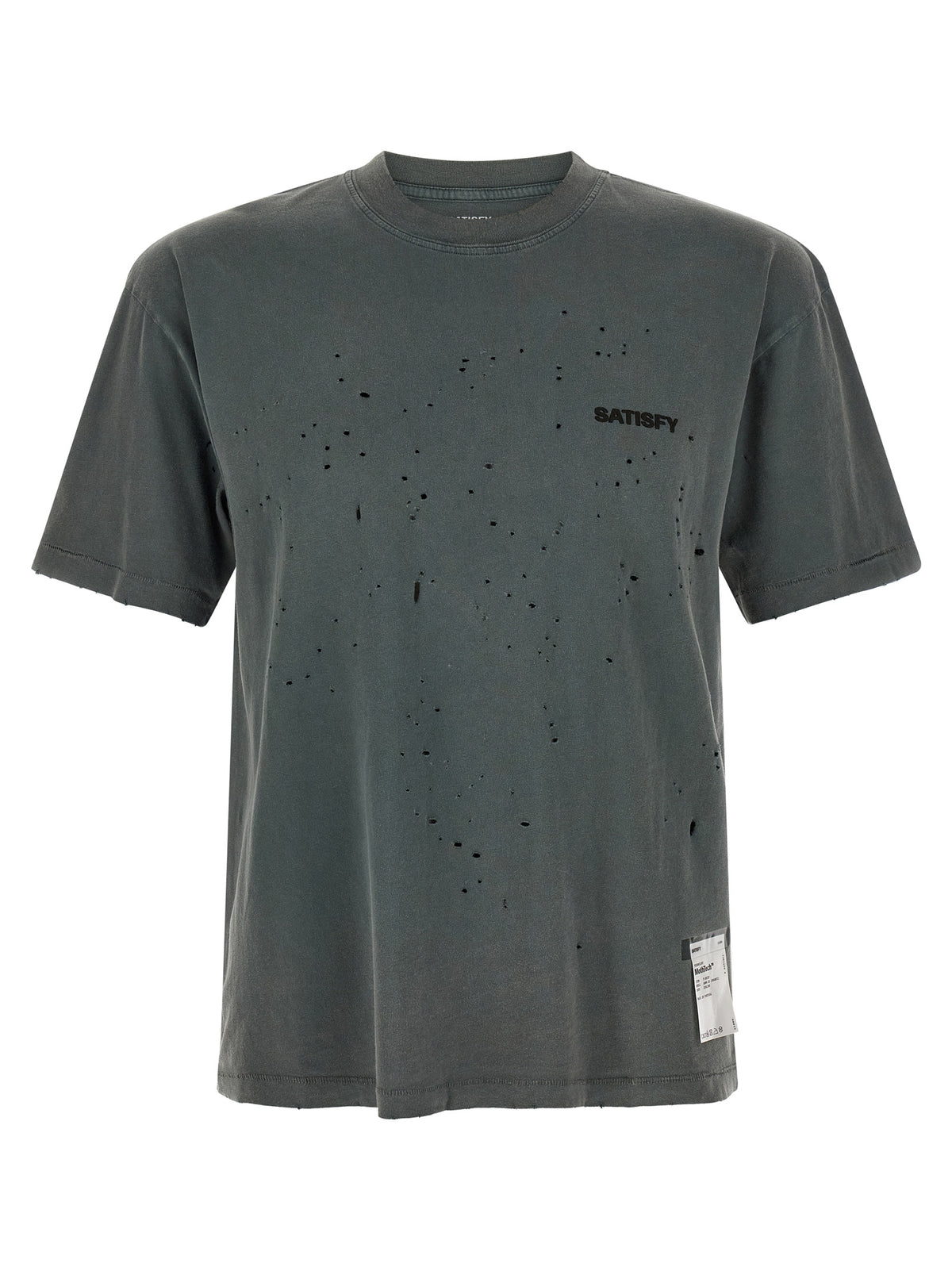 SATISFY Gray Cotton T-Shirt