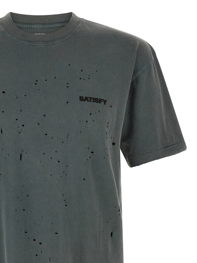 SATISFY MothTech Gray Cotton T-Shirt for Men