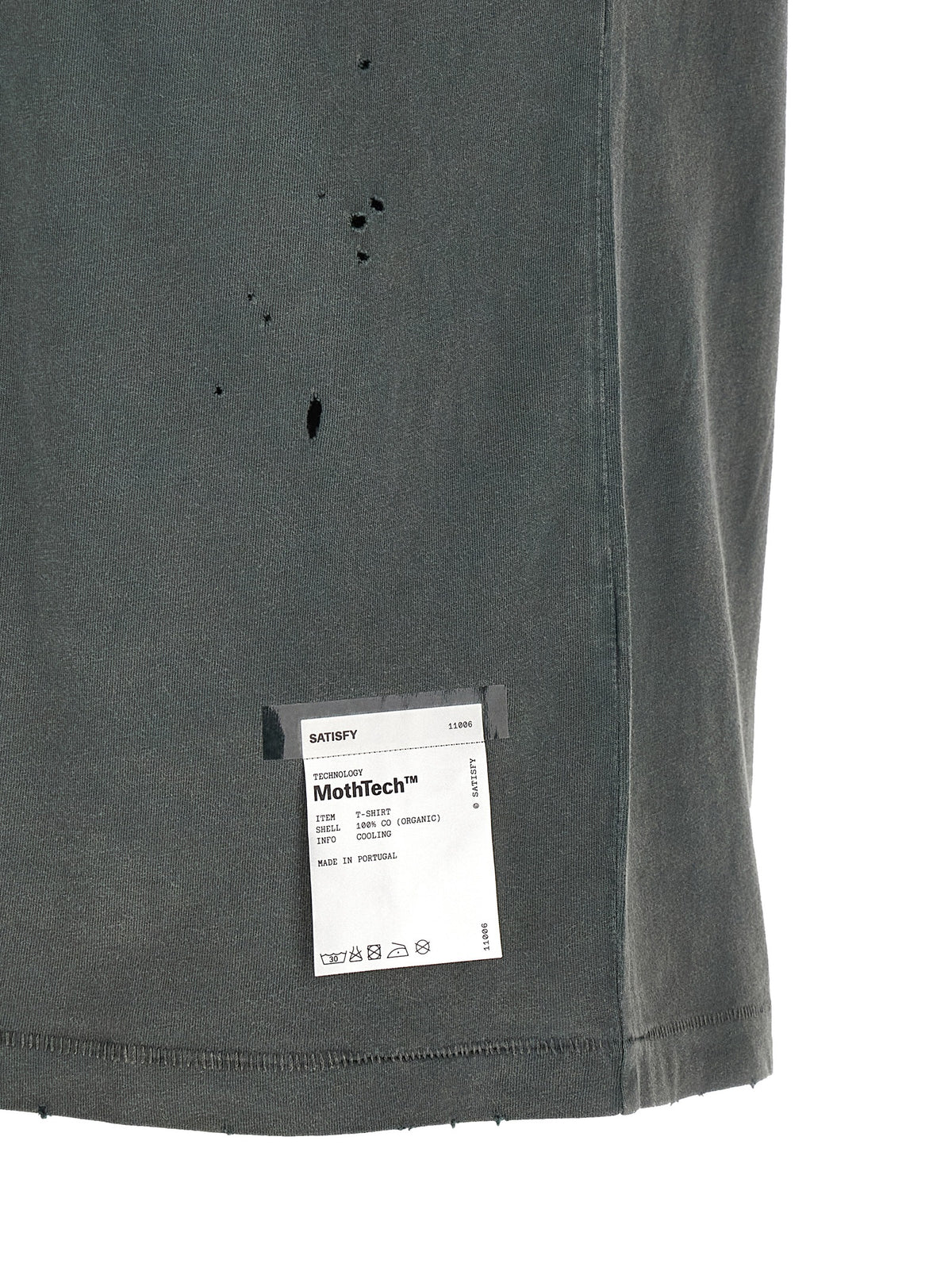 SATISFY Gray Cotton T-Shirt
