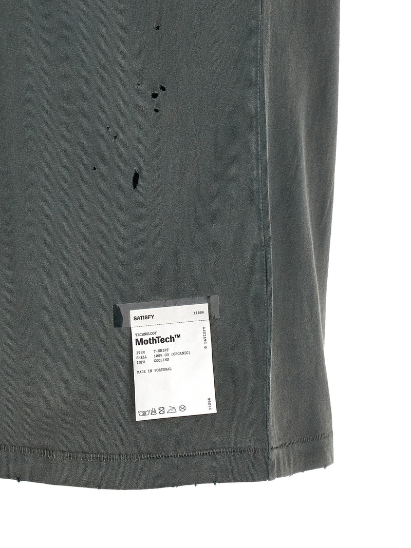 SATISFY MothTech Gray Cotton T-Shirt for Men