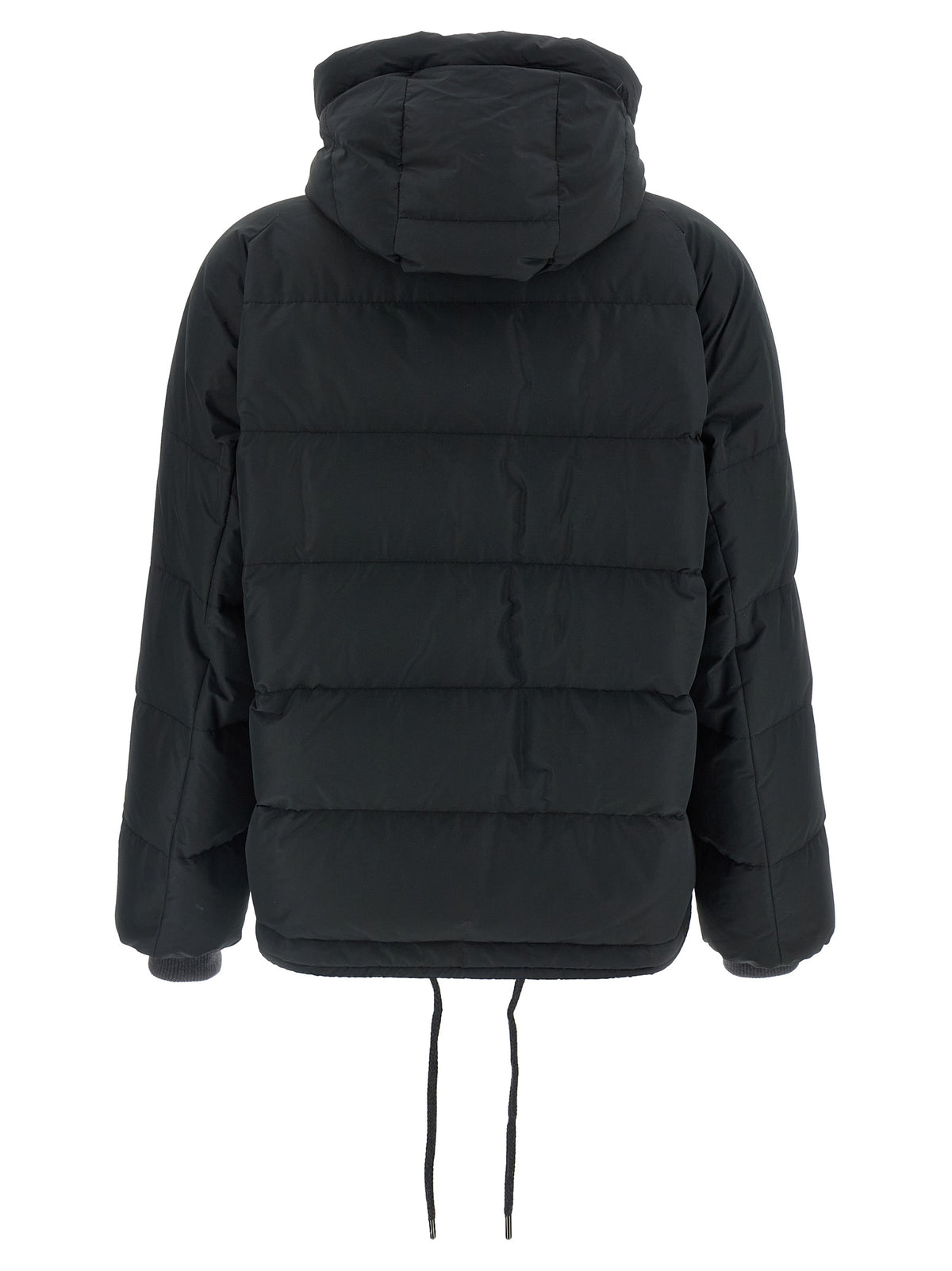 Brunello Cucinelli Black Cotton Full-Length Jacket