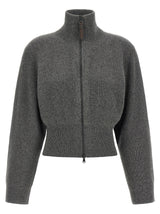 Brunello Cucinelli Gray Cashmere Cardigan