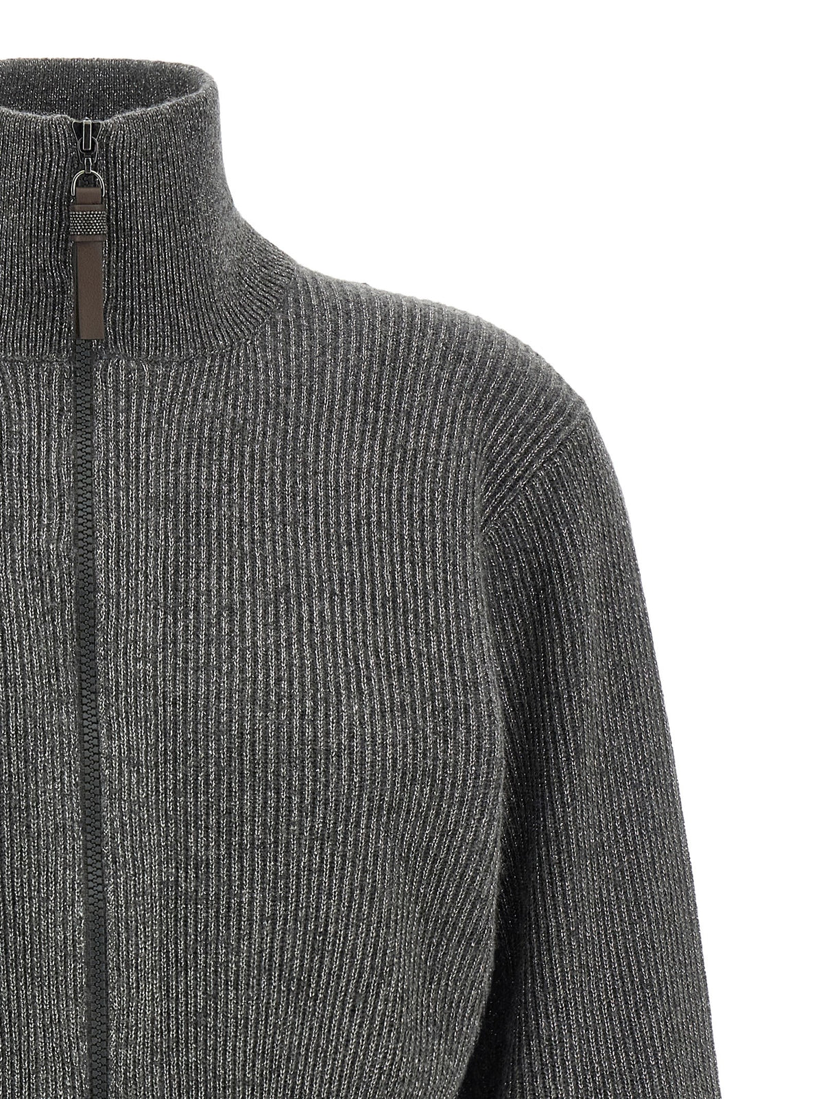 Brunello Cucinelli Gray Cashmere Cardigan