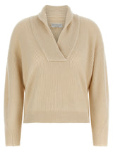 Brunello Cucinelli Beige Cashmere Cardigan