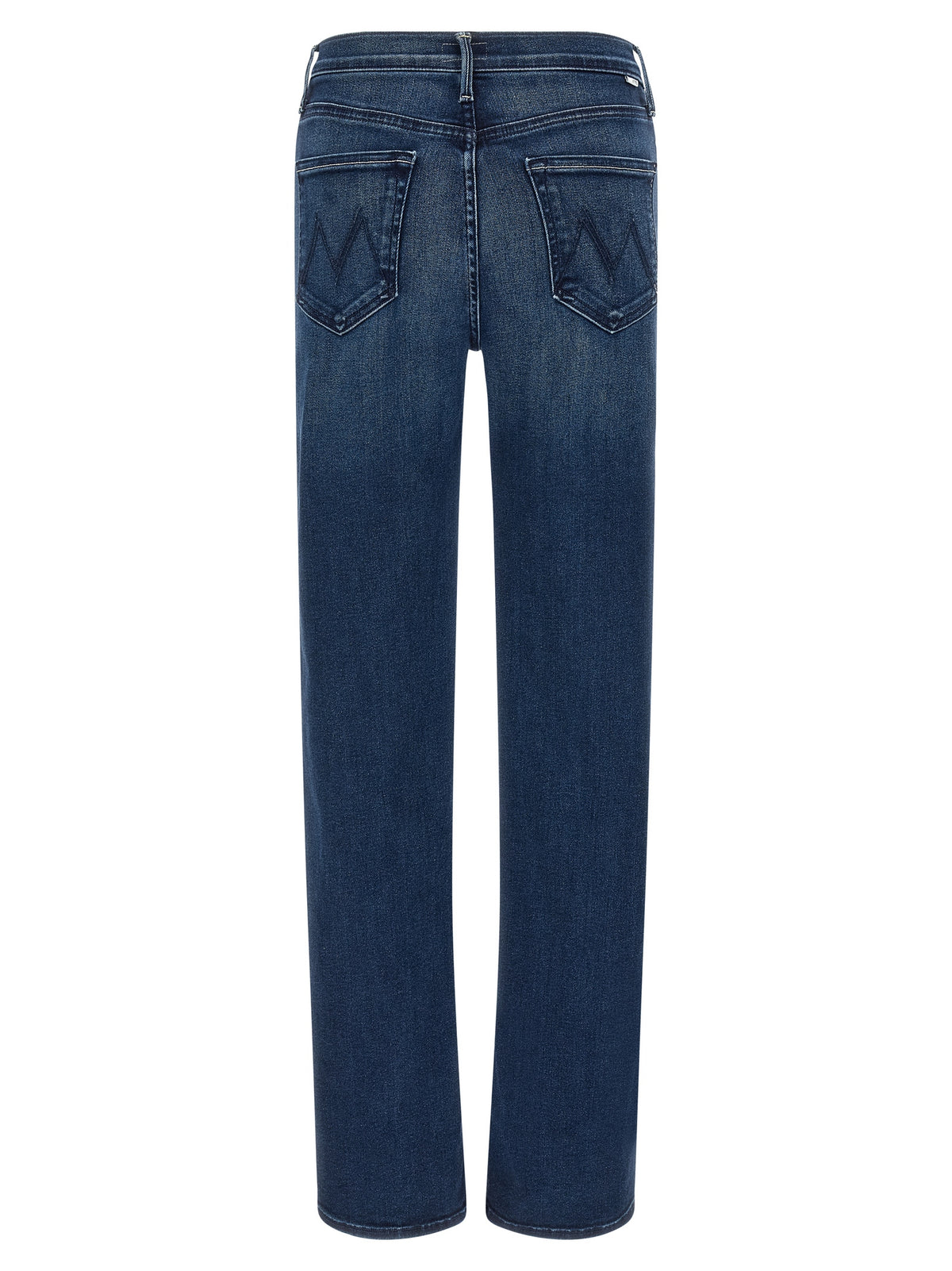Mother Denim Blue Cotton Straight-Leg Jeans