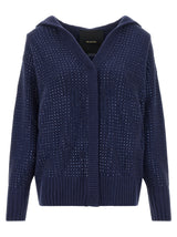 PINKO Blue Wool Cardigan