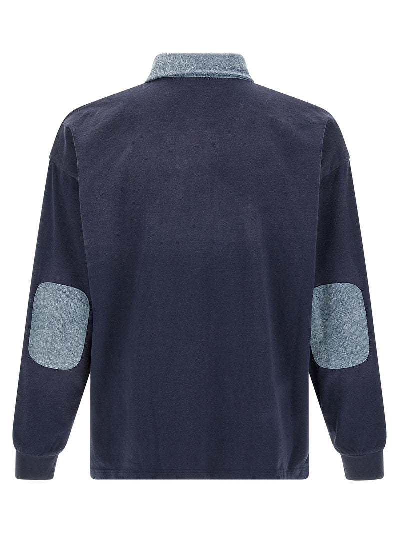 FOUND Crestfield Blue Cotton Polo Shirt
