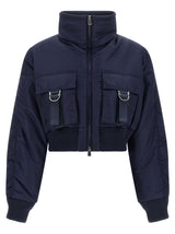 PINKO Blue Polyamide Bomber
