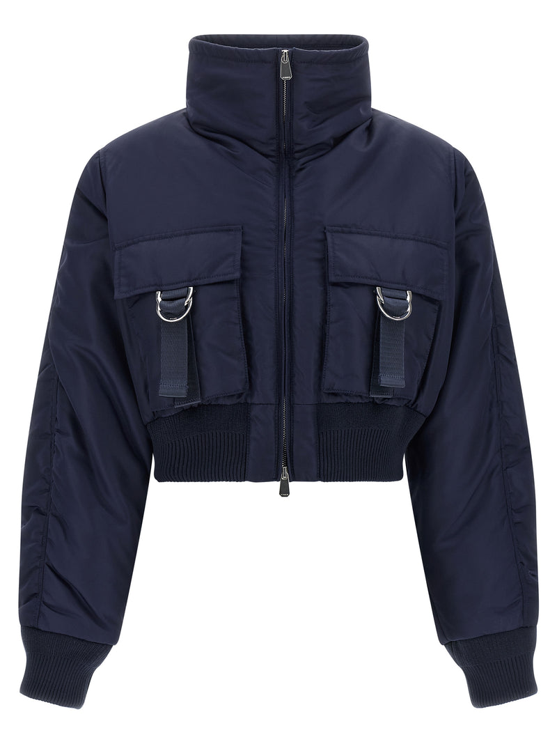 PINKO Pinot Blue Polyamide Bomber Jacket
