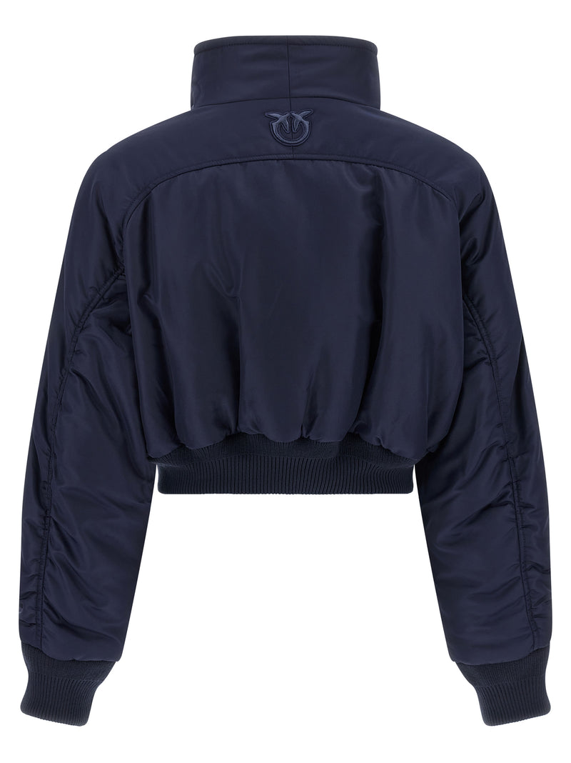 PINKO Pinot Blue Polyamide Bomber Jacket