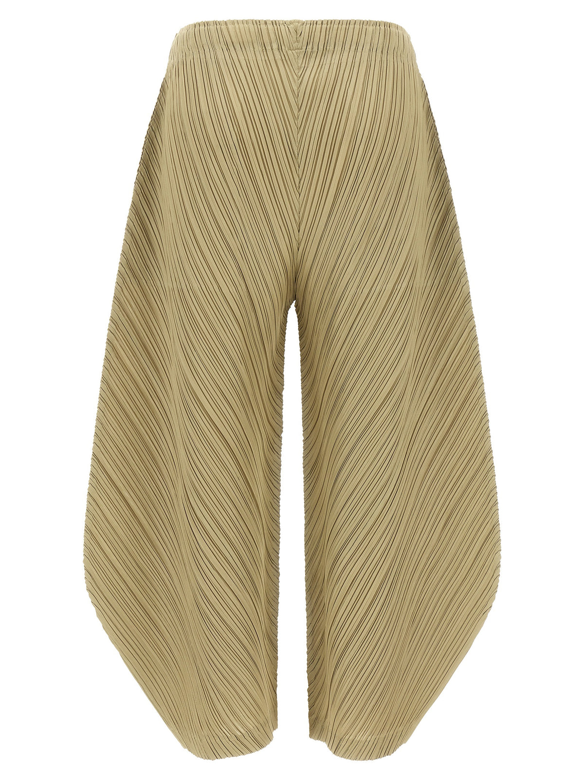 PLEATS PLEASE ISSEY MIYAKE Beige Polyester Casual Pants
