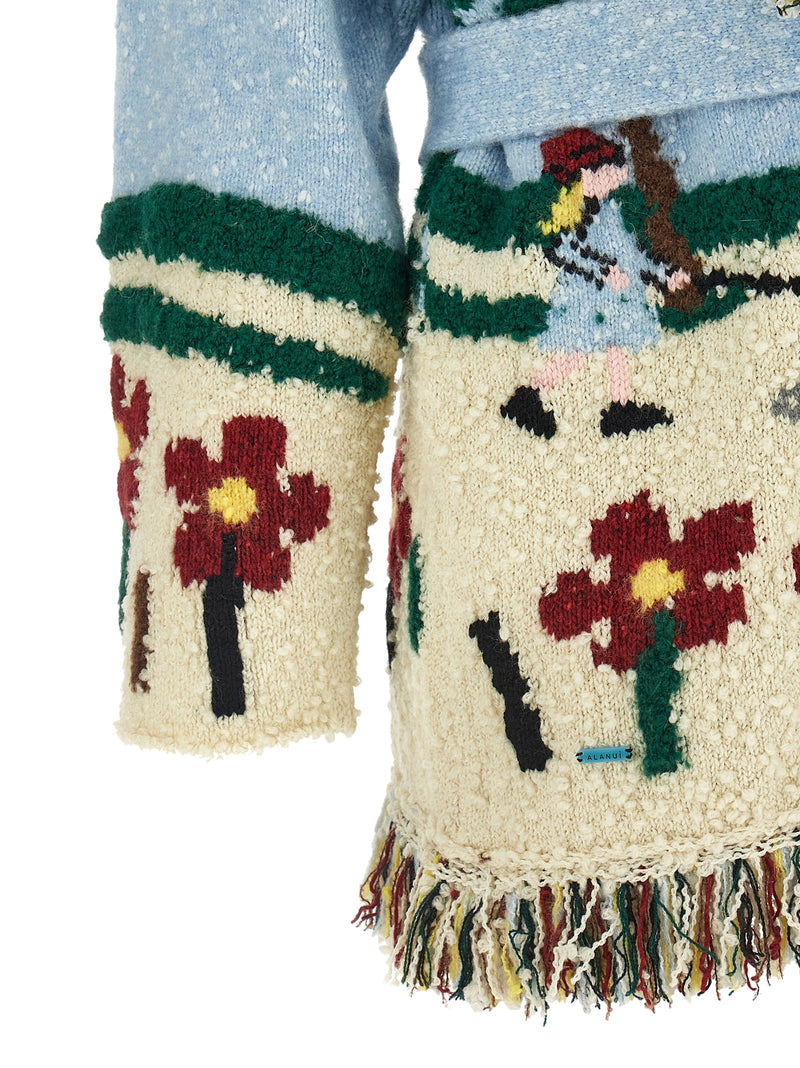 Alanui Casa Alanui Multicolor Virgin Wool Cardigan