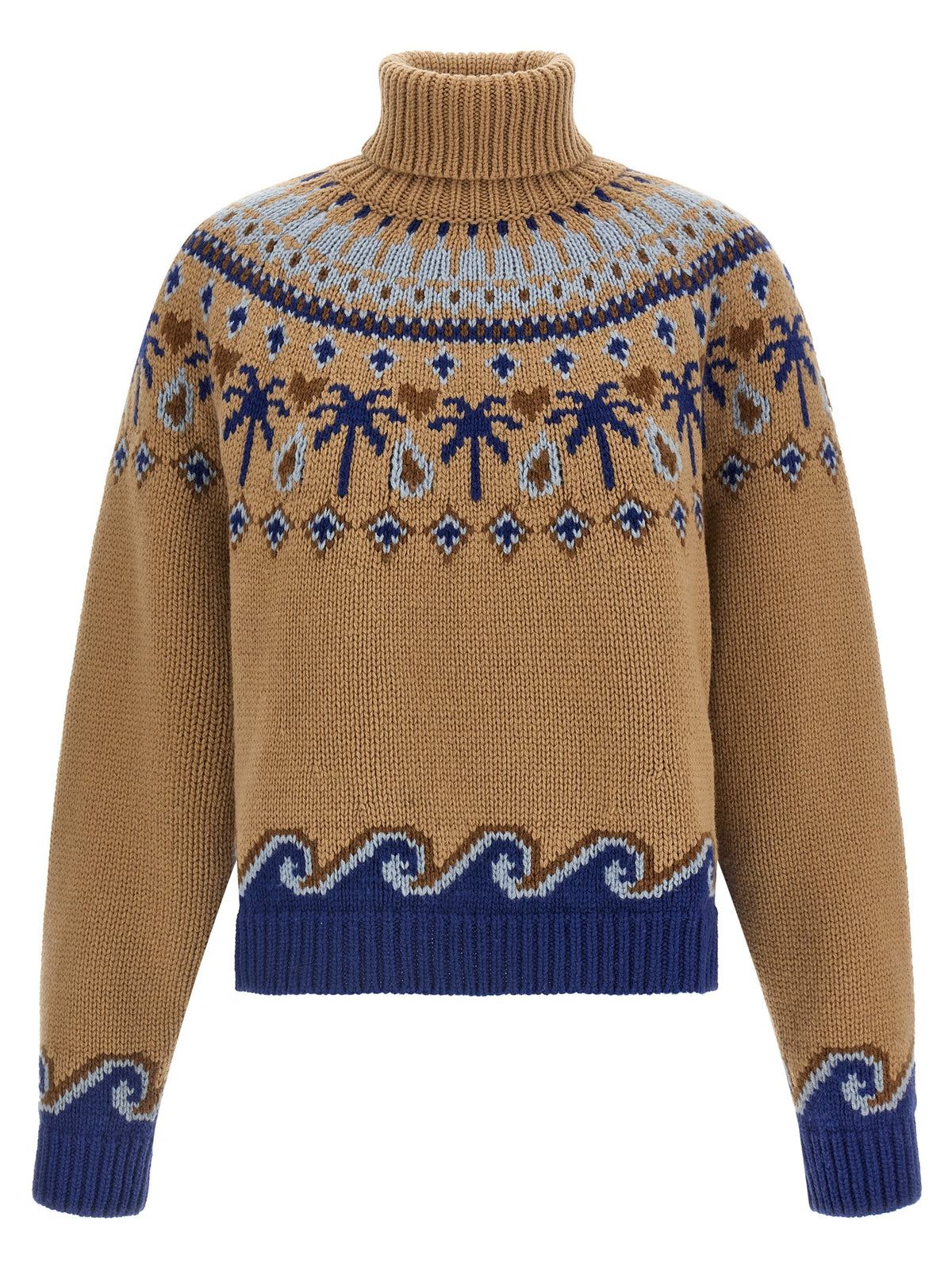 Alanui Beige Virgin Wool Cardigan