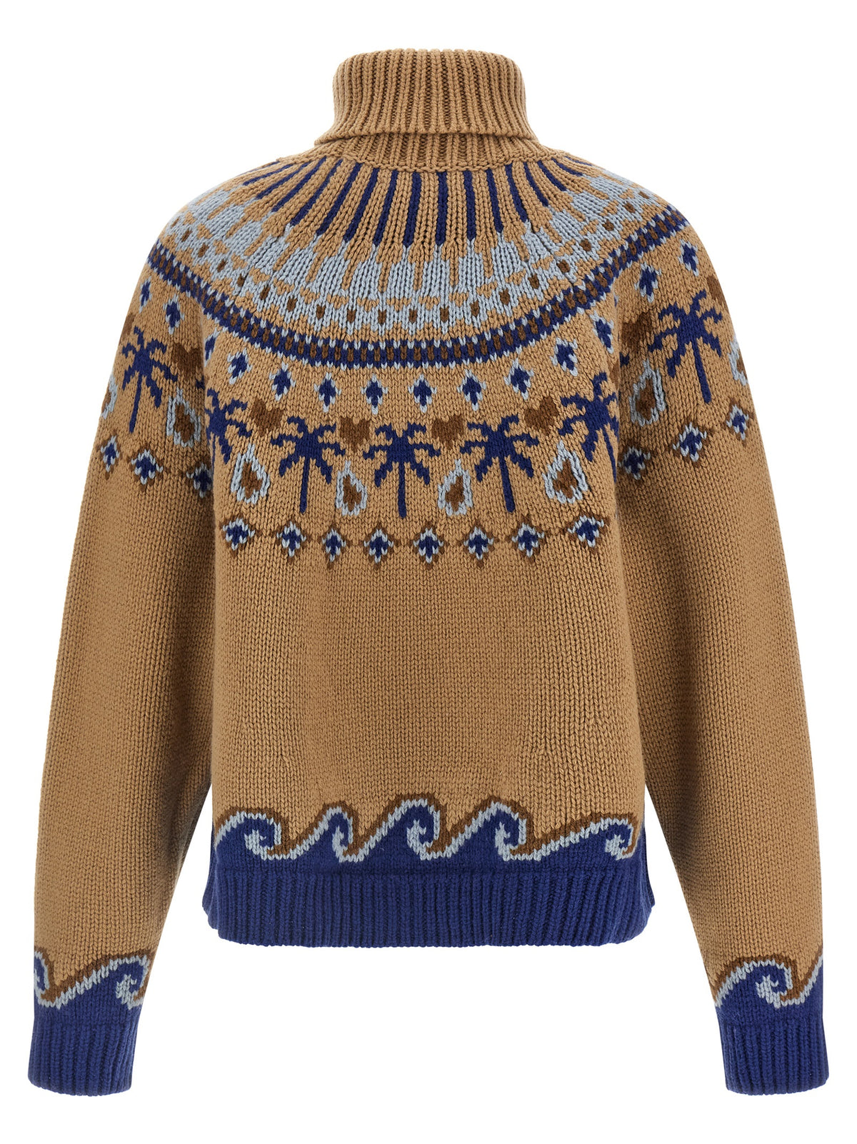 Alanui Beige Virgin Wool Cardigan