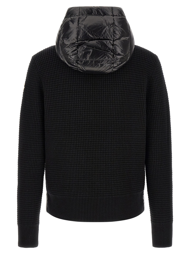 Moncler Black Polyamide Cardigan for Men