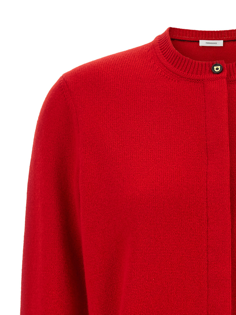 Ferragamo Red Cashmere Cardigan for Women