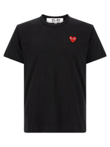 Comme Des Garçons Play Black Cotton T-Shirt