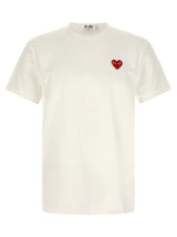 Comme Des Garçons Play White Cotton T-Shirt