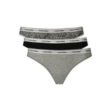 Calvin Klein Grey Cotton Womens Thong