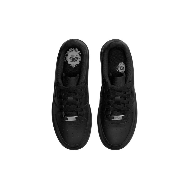 Nike Air Force 1 K DH2920 Black Leather Low Top Sneakers