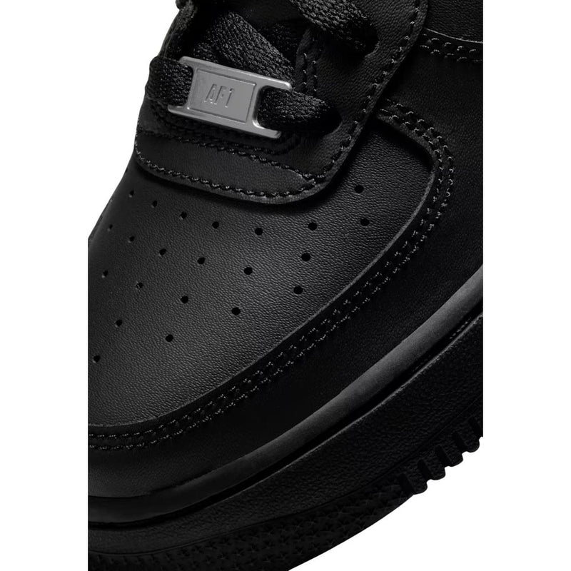 Nike Air Force 1 K DH2920 Black Leather Low Top Sneakers