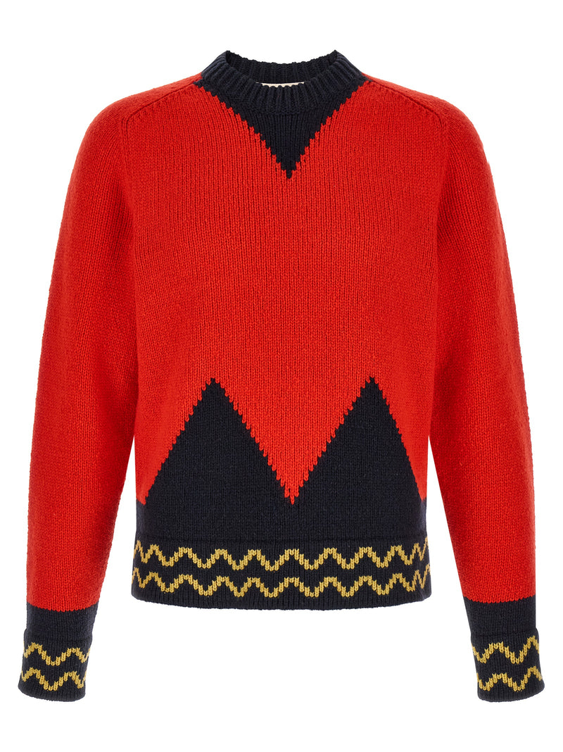 Marni Red Wool Cardigan - Luxury Knitwear for Men