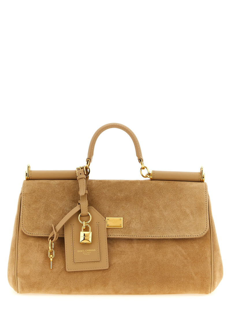 Dolce & Gabbana My Sicily Beige Calfskin Handbag