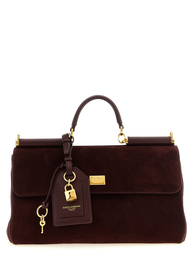 Dolce & Gabbana My Sicily Bordeaux Calfskin Handbag